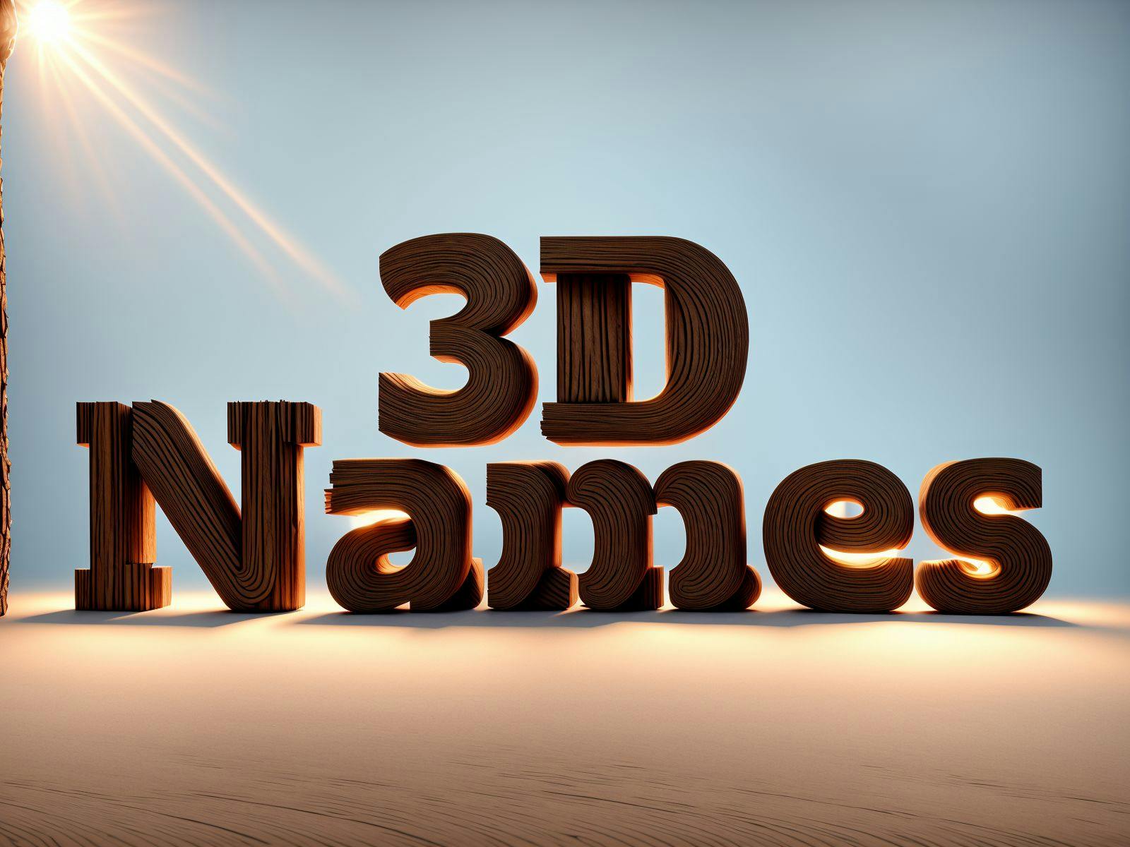 3D Names Wood 1